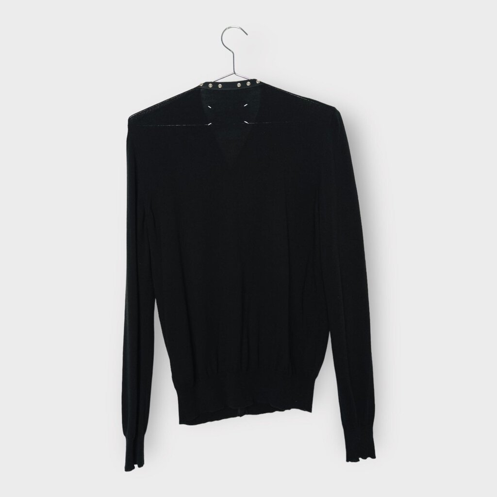 Black Pop Stud Button Cardigan