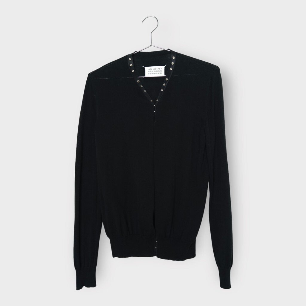 Black Pop Stud Button Cardigan