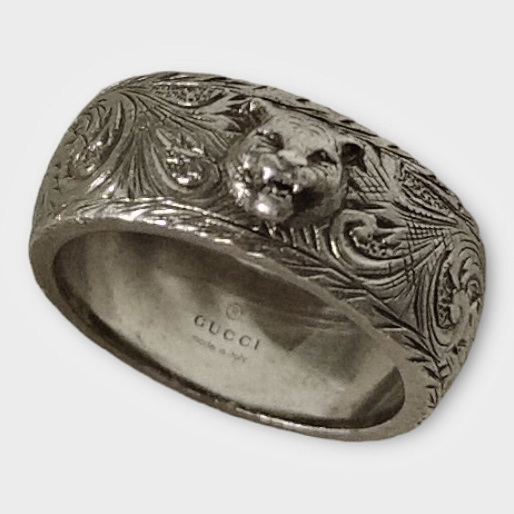 Sterling Silver Feline Band