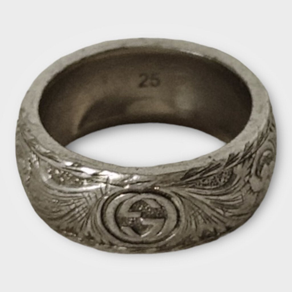 Sterling Silver Feline Band