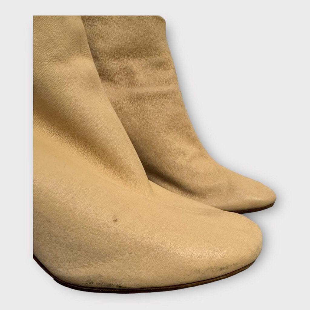 By Phoebe Philo Beige Leather Ankle Boots
