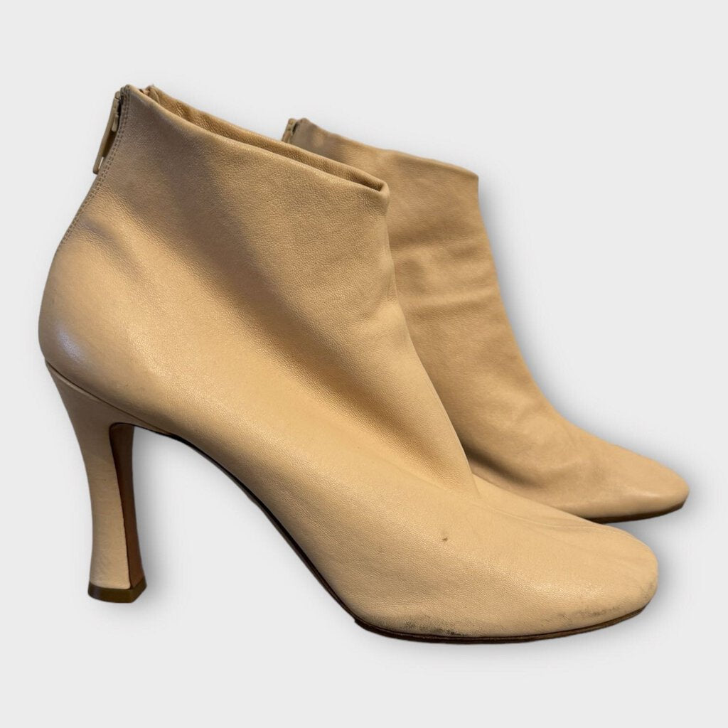 By Phoebe Philo Beige Leather Ankle Boots