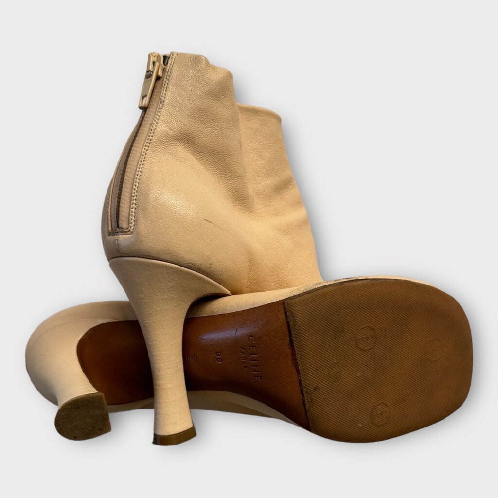 By Phoebe Philo Beige Leather Ankle Boots