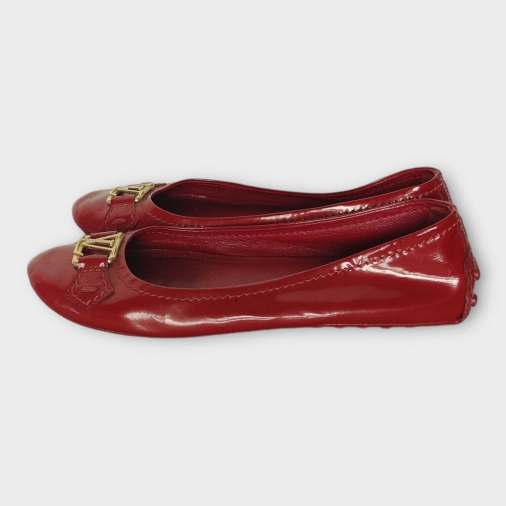 Patent Red LV Ballet Flat & Dust Bag