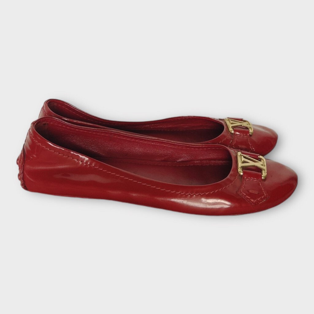 Patent Red LV Ballet Flat & Dust Bag