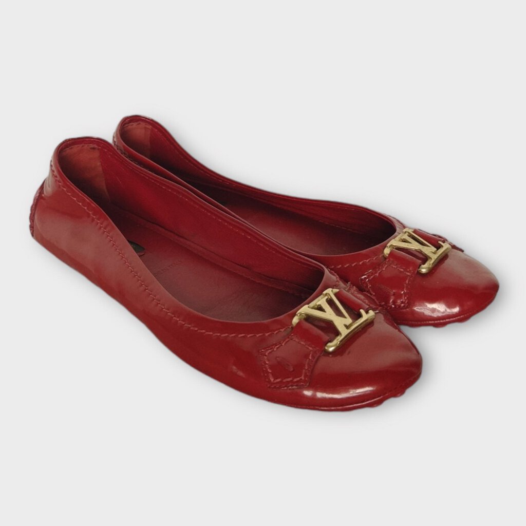 Patent Red LV Ballet Flat & Dust Bag