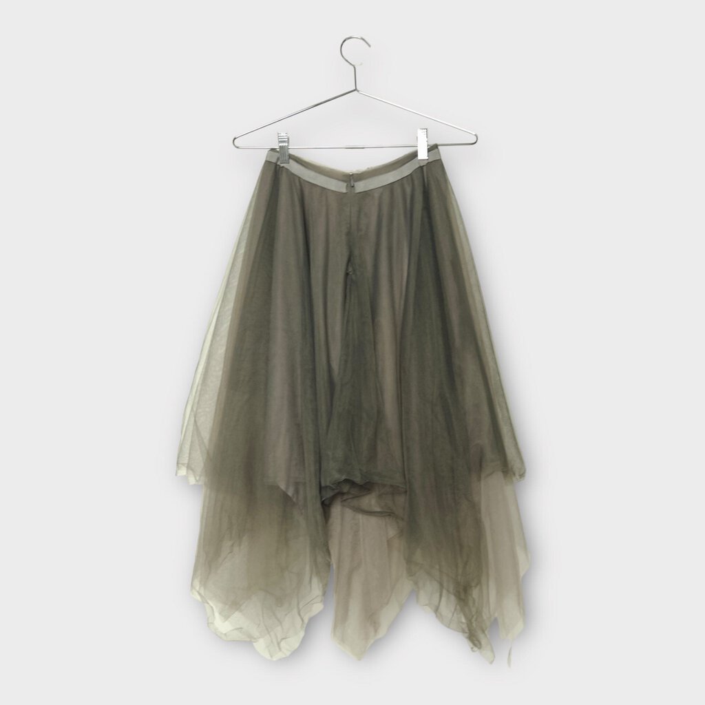 Grey Tulle Layered Bubble Midi