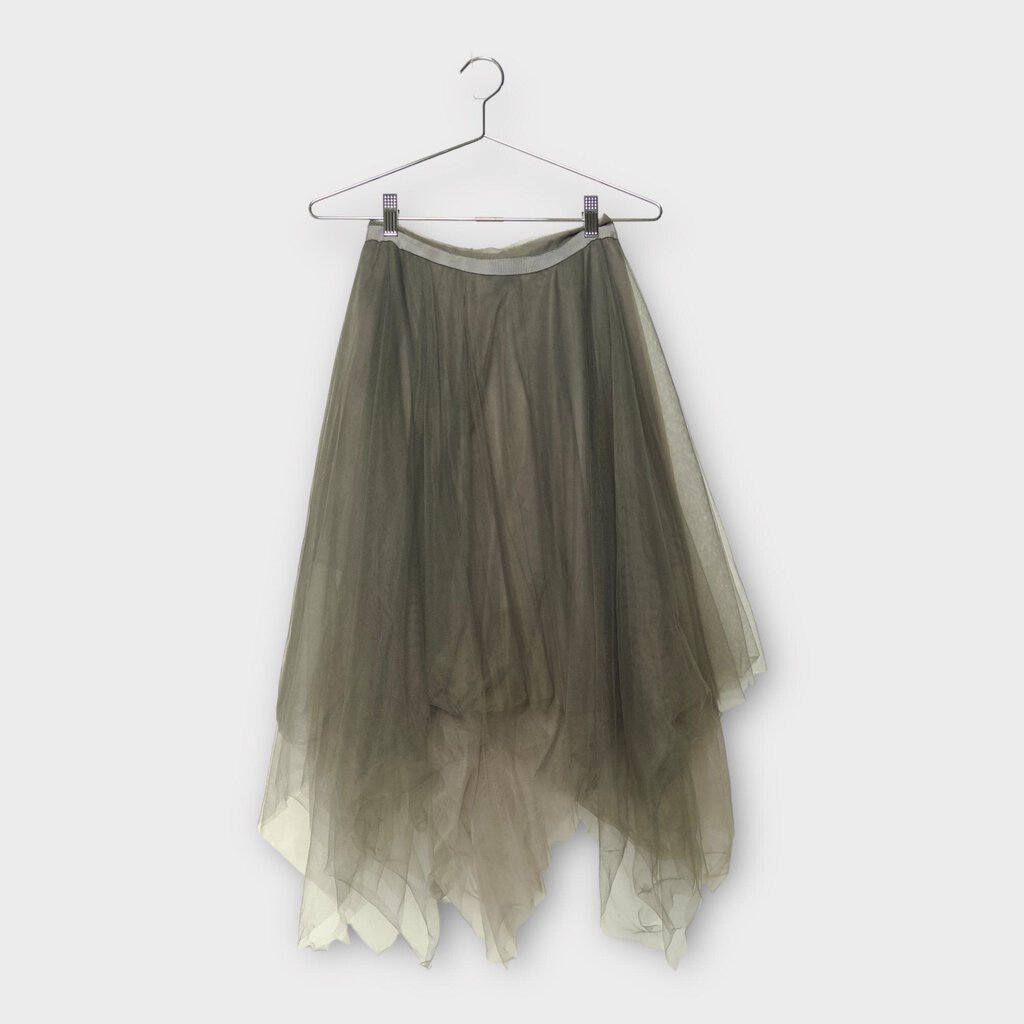 Grey Tulle Layered Bubble Midi