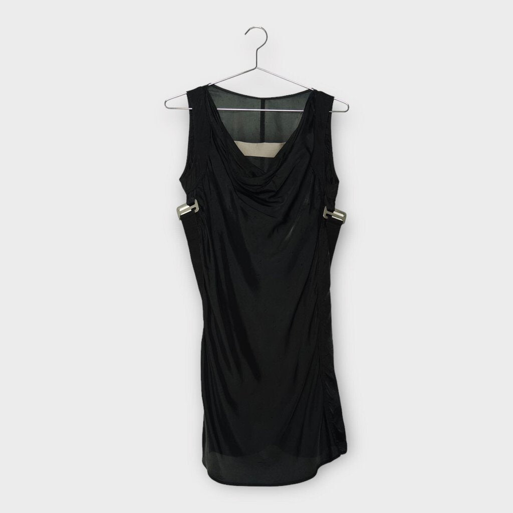 Black Harness Shift Mini Dress