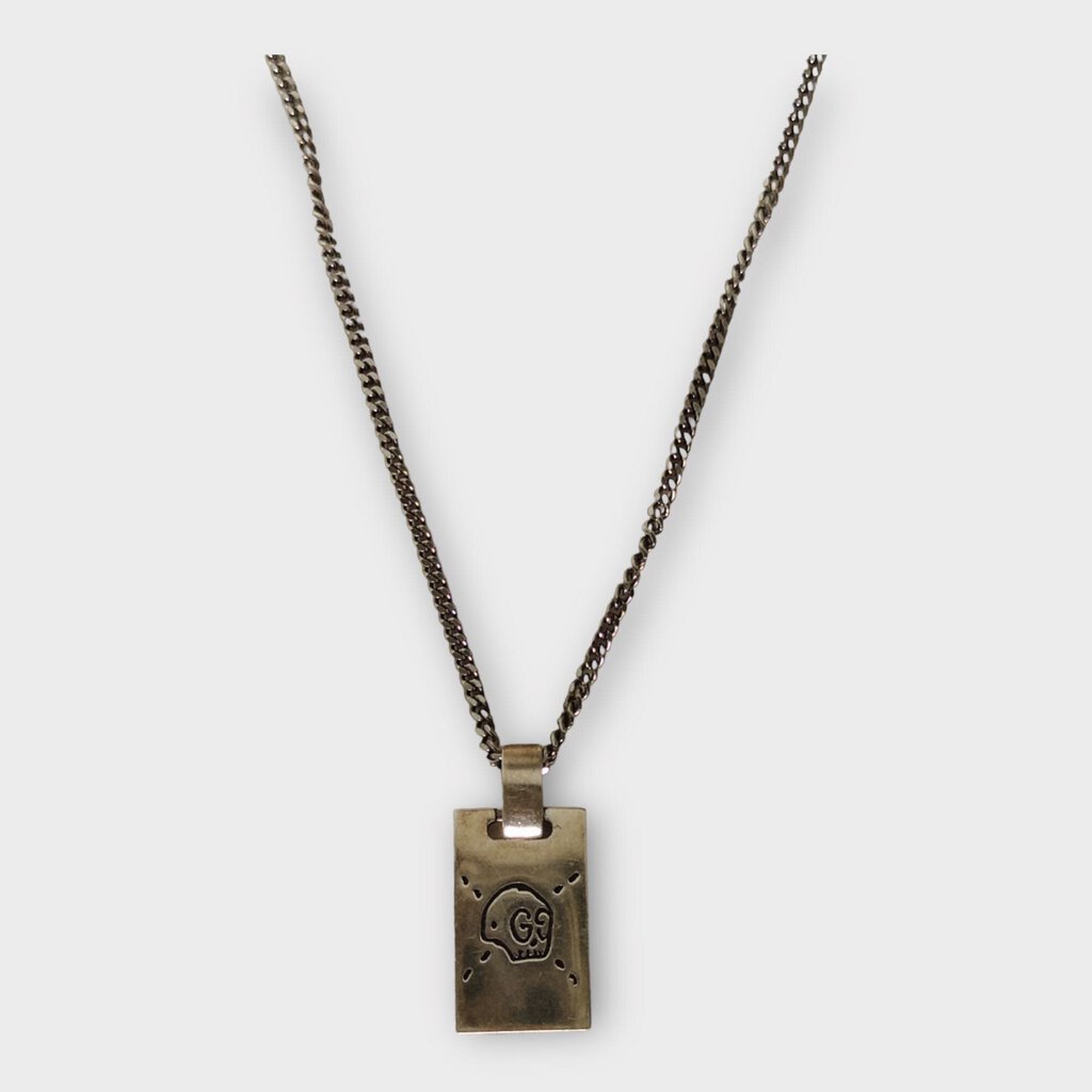 Silver Ghost Pendant Necklace