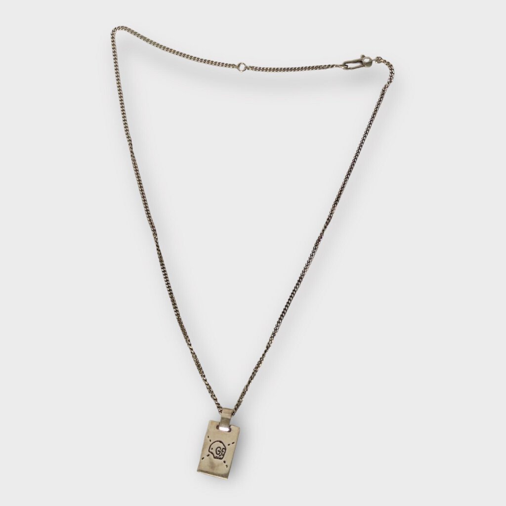 Silver Ghost Pendant Necklace