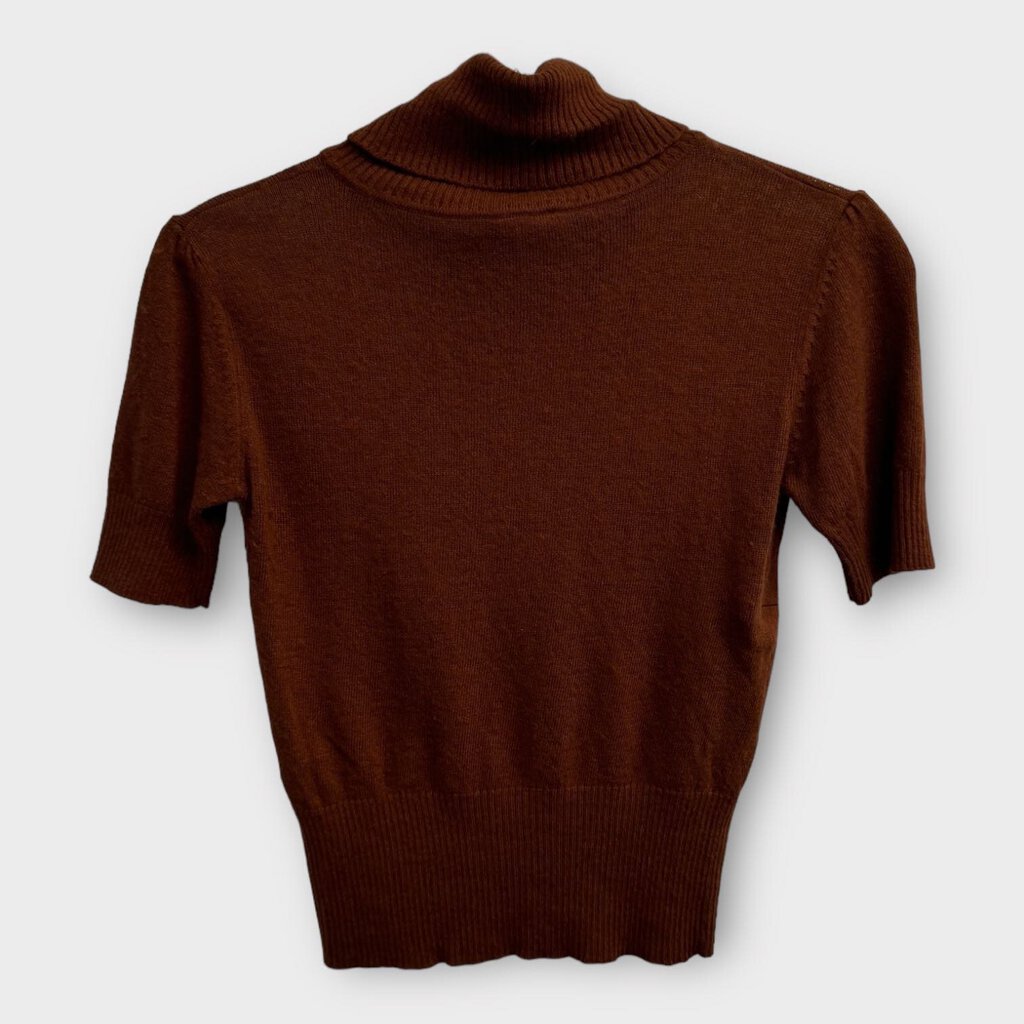 Dolce & Gabbana Brown Knit Turtleneck Tee