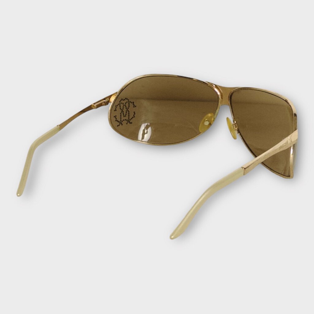 Gold Anfione Diamante Decor Sunglasses w Case