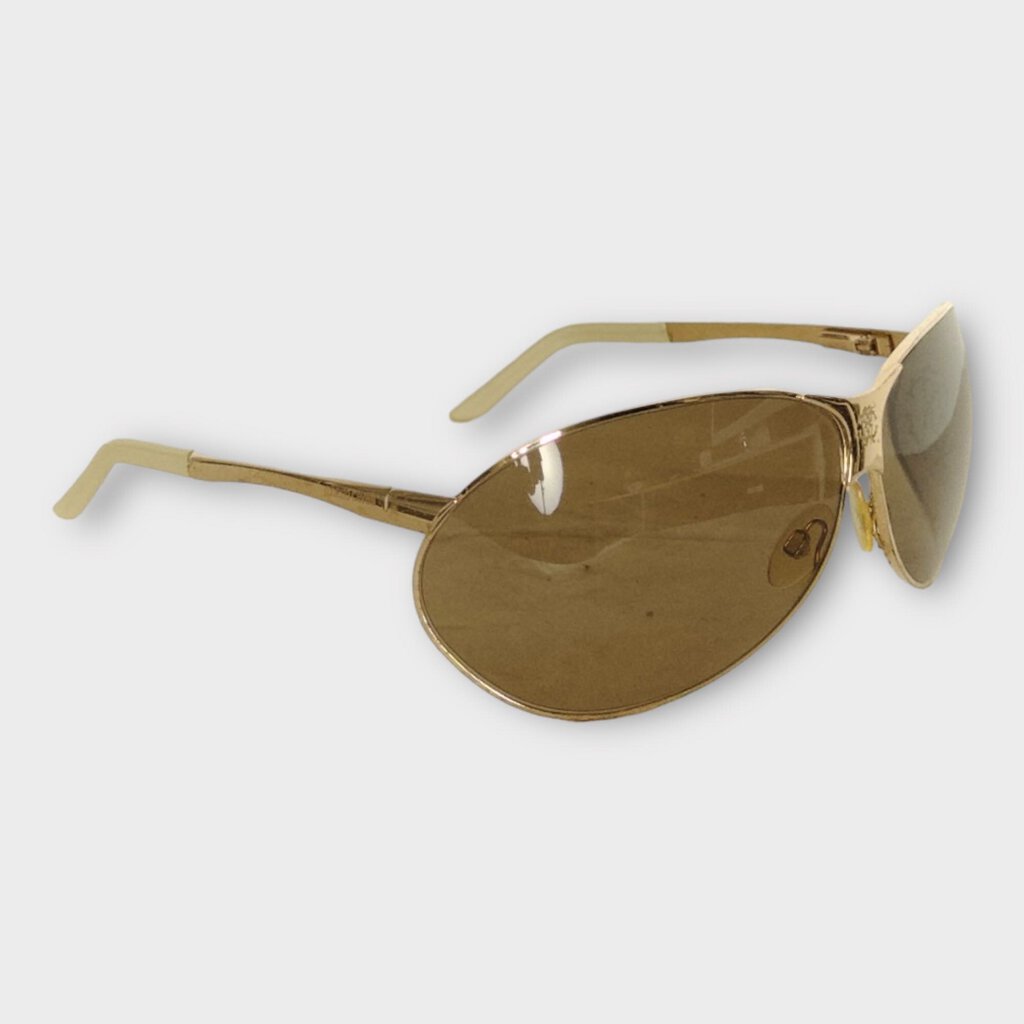Gold Anfione Diamante Decor Sunglasses w Case