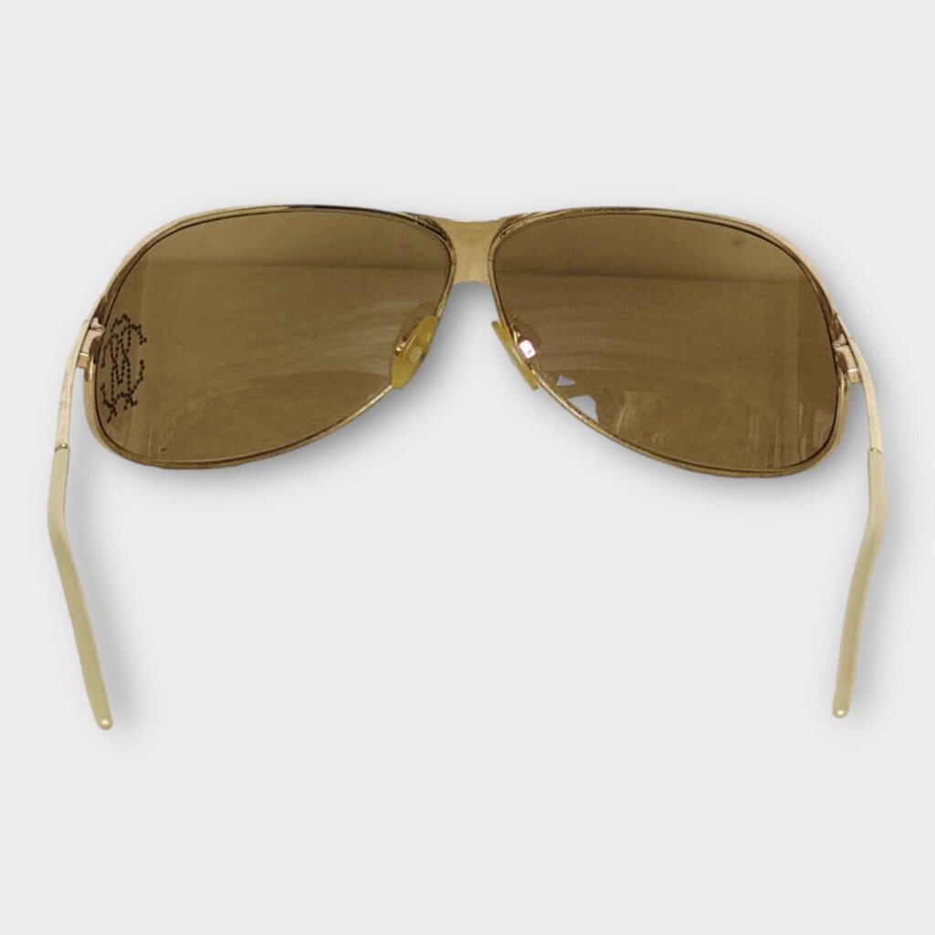 Gold Anfione Diamante Decor Sunglasses w Case