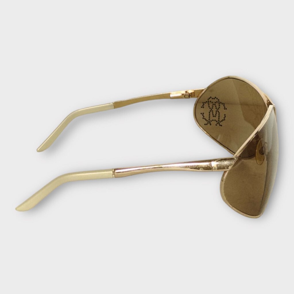 Gold Anfione Diamante Decor Sunglasses w Case