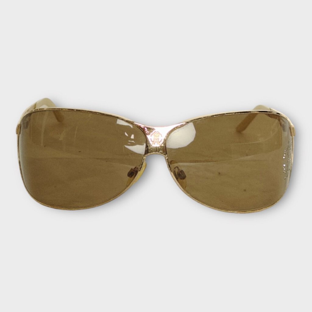 Gold Anfione Diamante Decor Sunglasses w Case