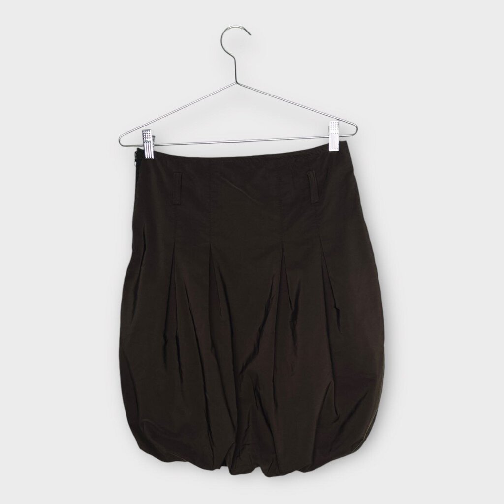 Brown Midi Bubble Skirt