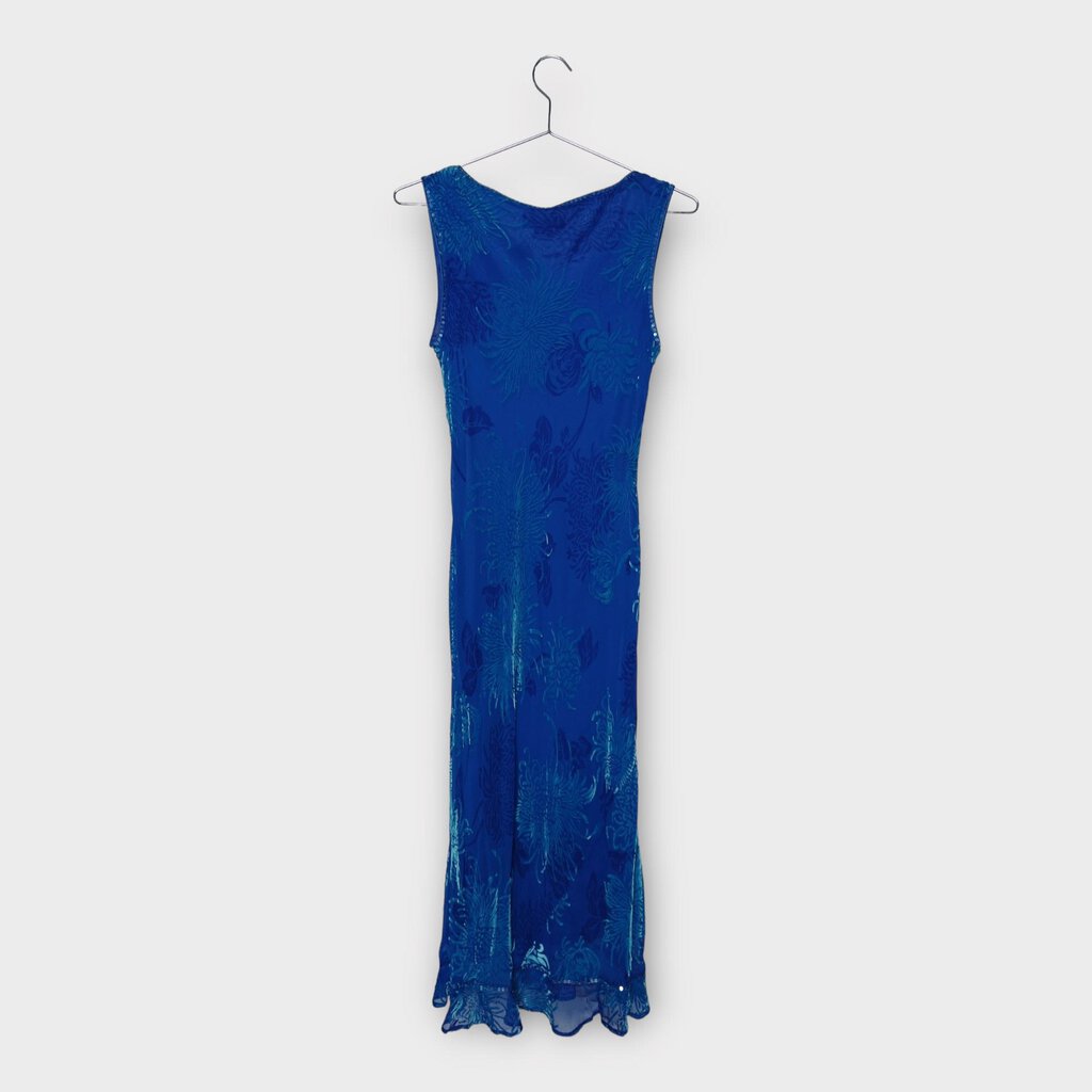 Blue Velvet Devore Bias Midi