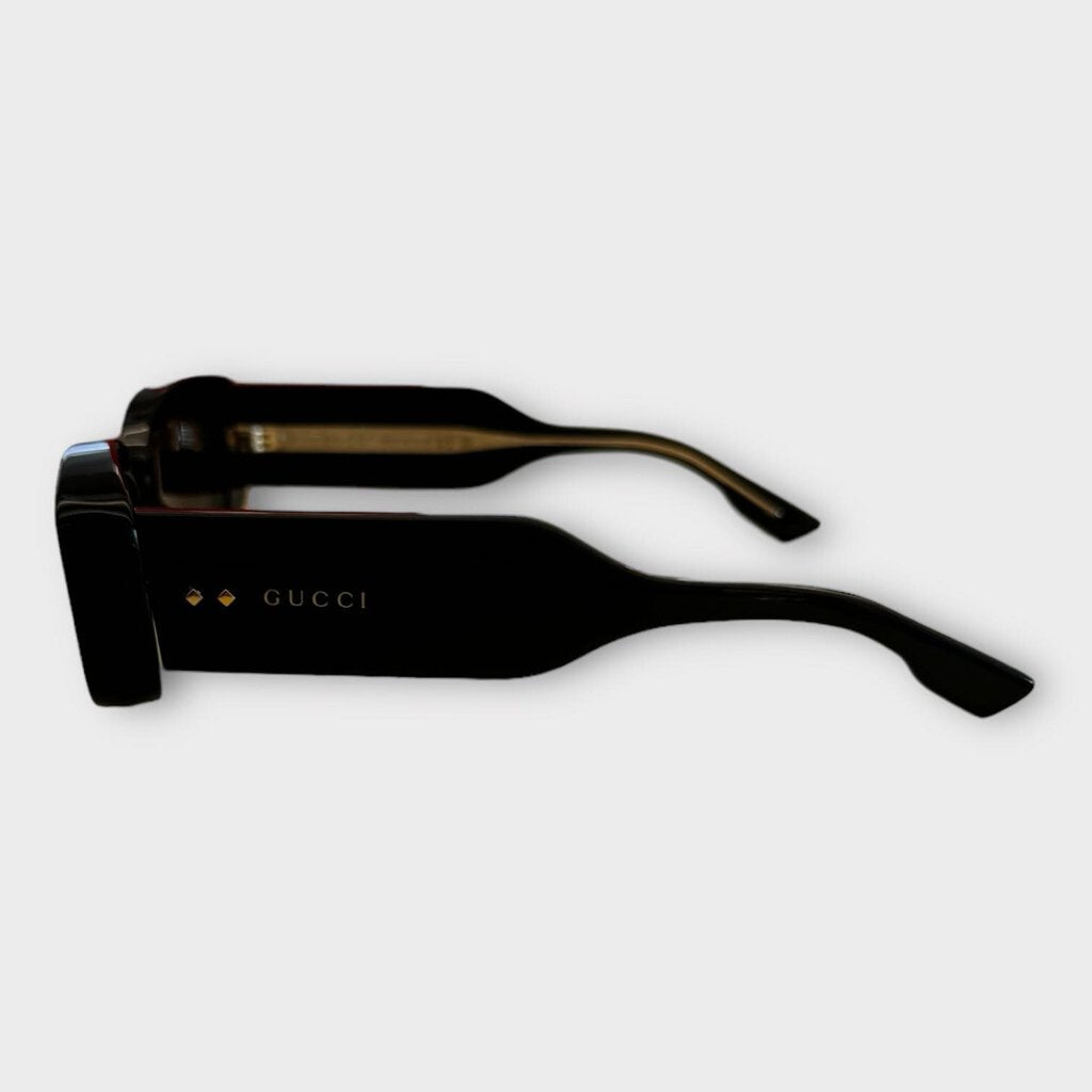 Gucci Black Chunky Rectangular GG1528S Sunglasses