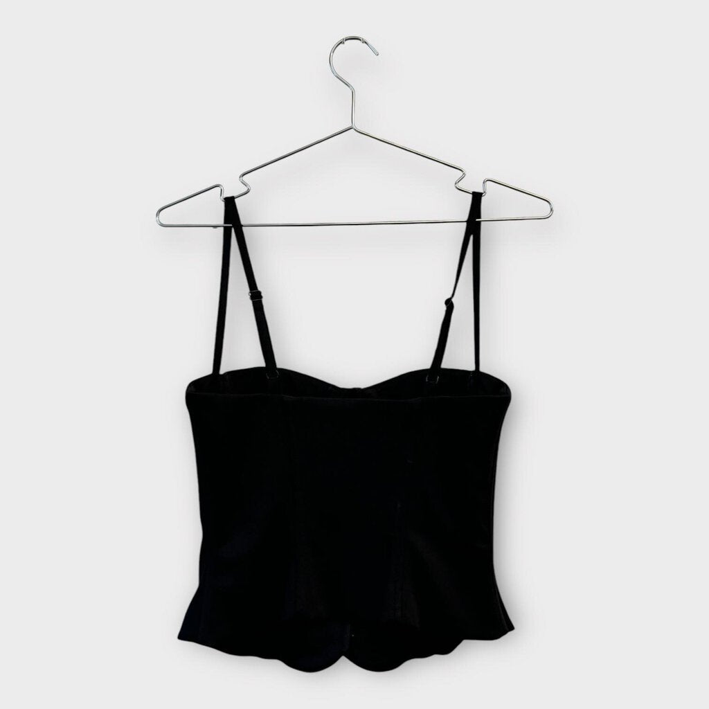 Mirror Palais Black Cotton Corset