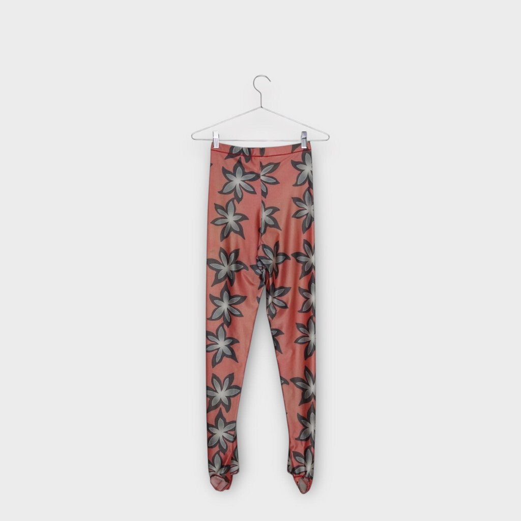 AS IS Orange Flower Print Leggings