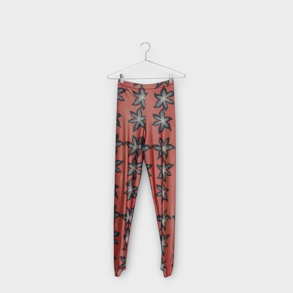 AS IS Orange Flower Print Leggings
