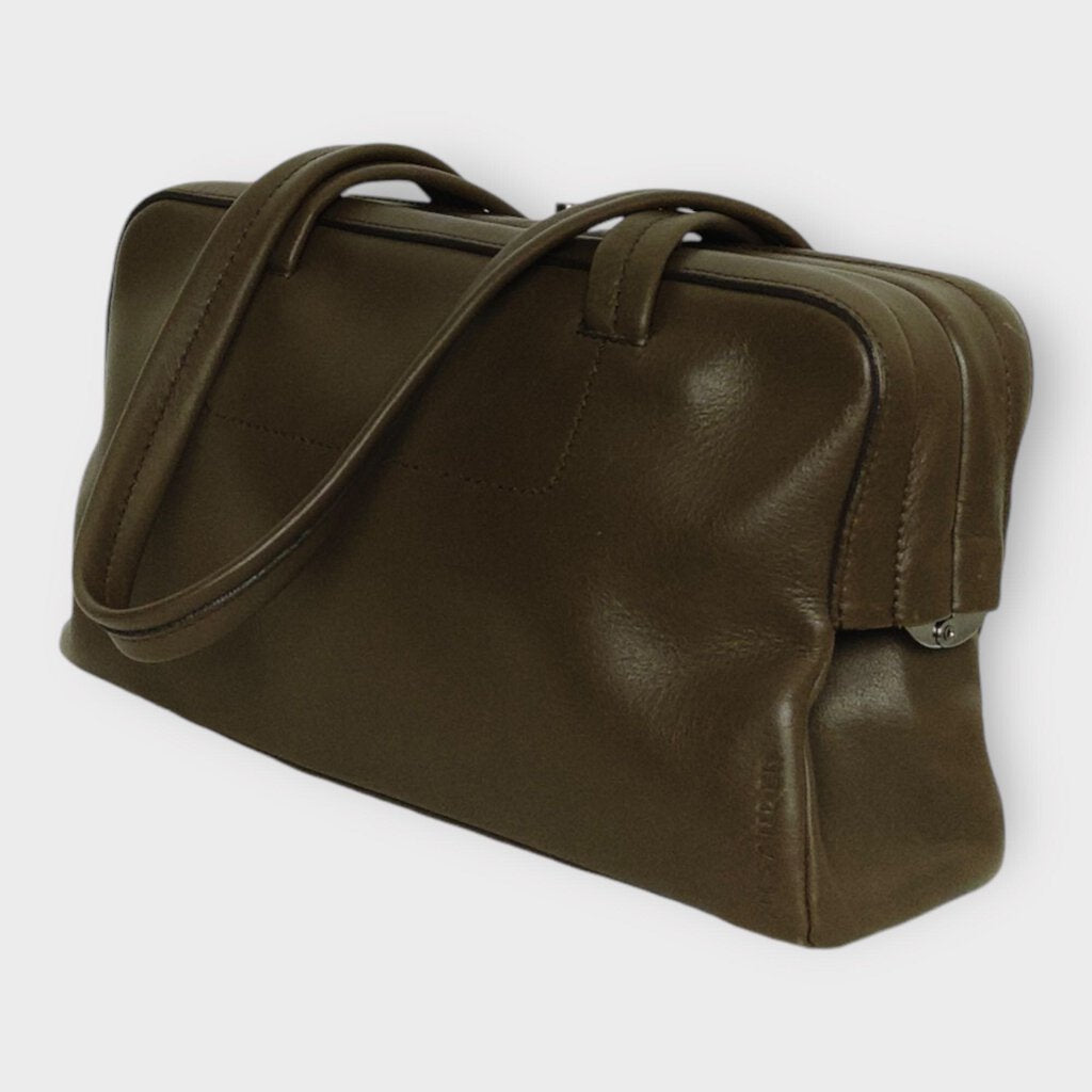 Jil Sander Brown Leather Goji Rectangle Bag