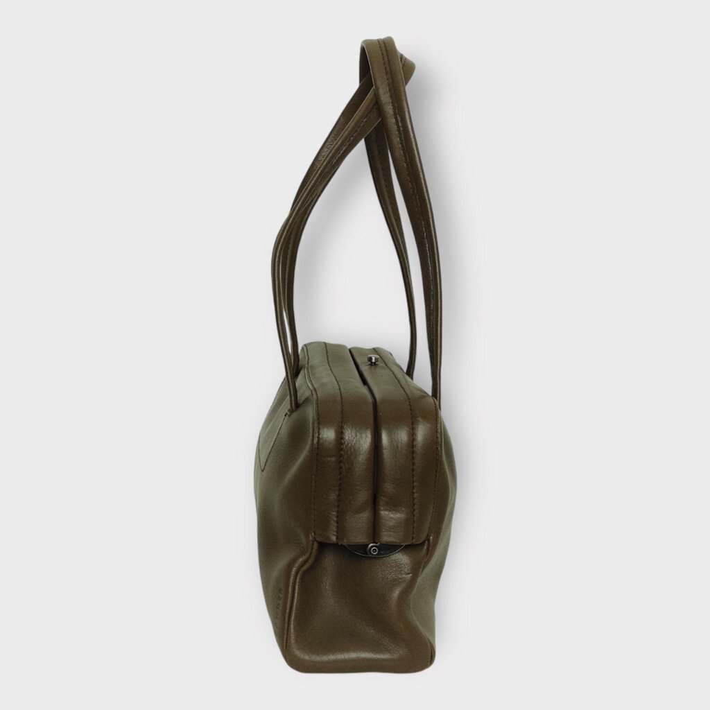 Jil Sander Brown Leather Goji Rectangle Bag