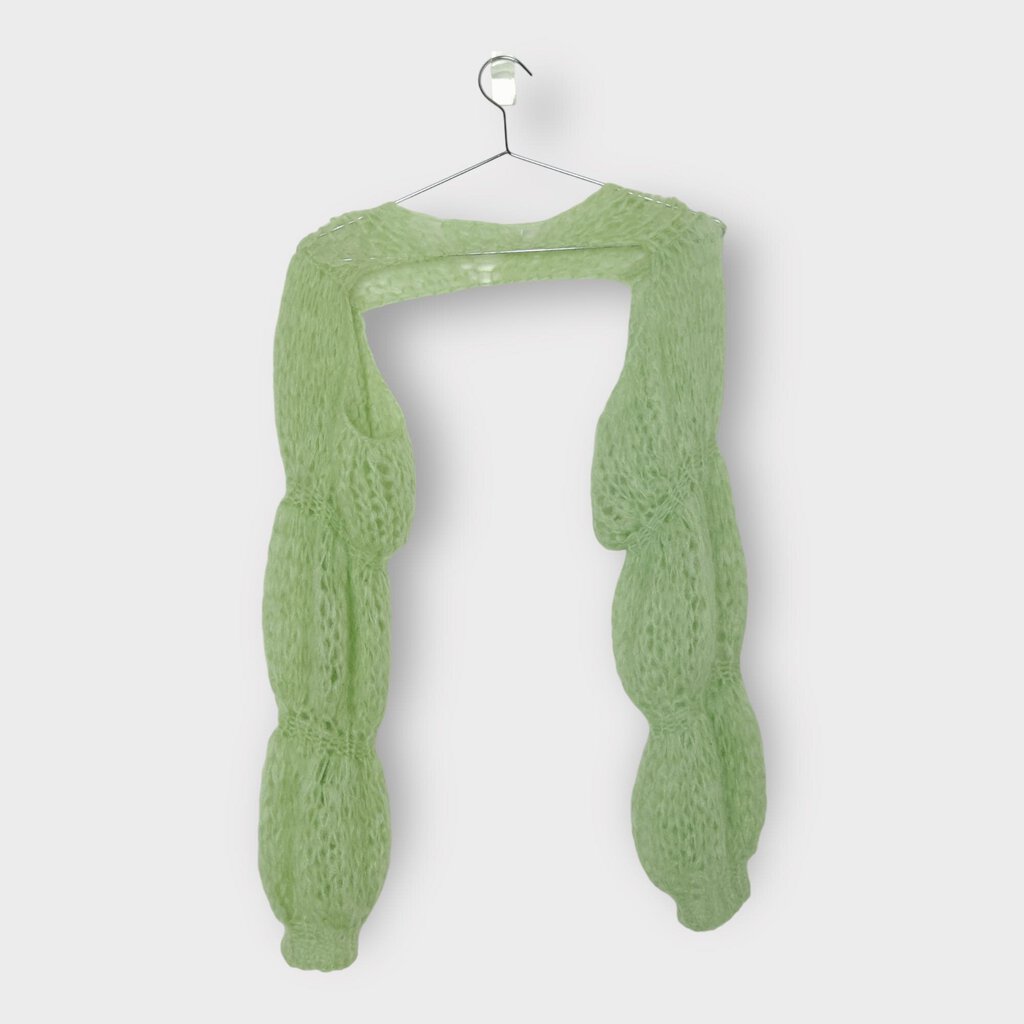 Green Bolero Style Long Sleeve Knit Top