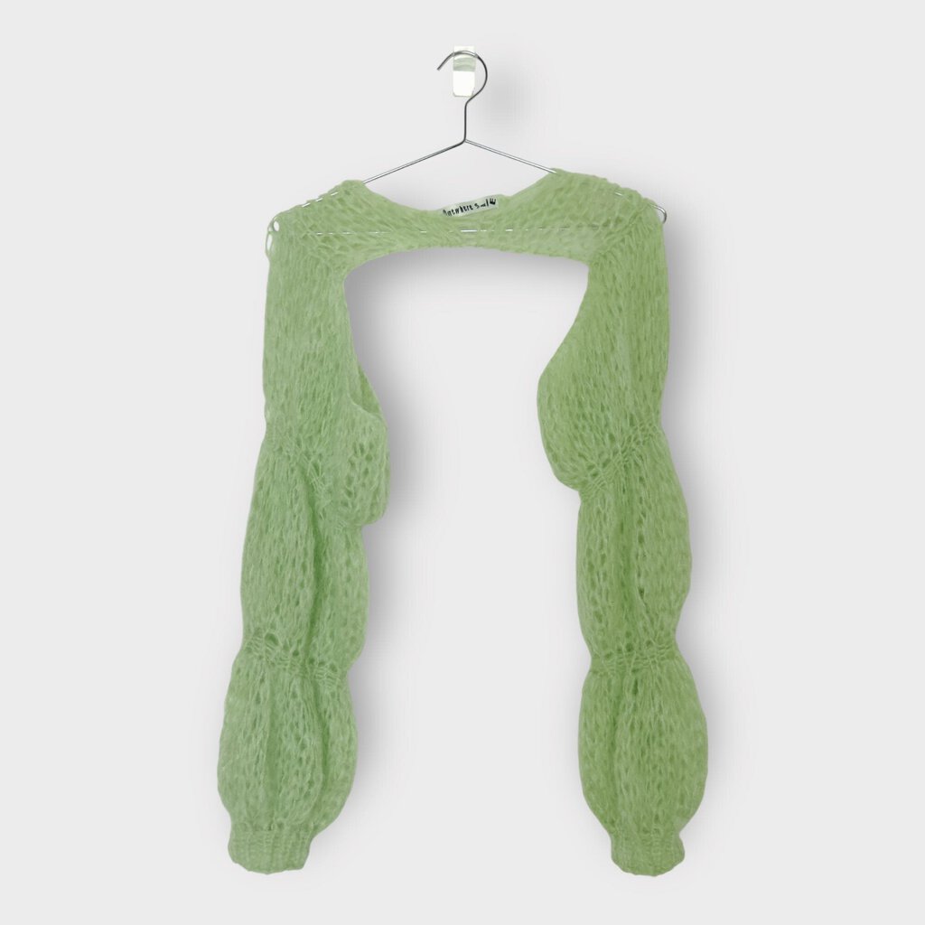 Green Bolero Style Long Sleeve Knit Top