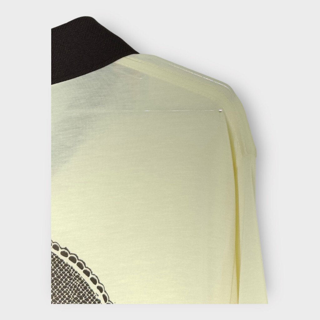 Acne Studios Cream & Brown Logo Print Jersey Tee