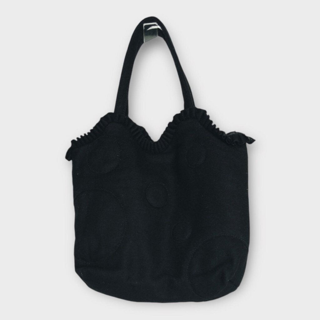 Black Felted Dots Bag