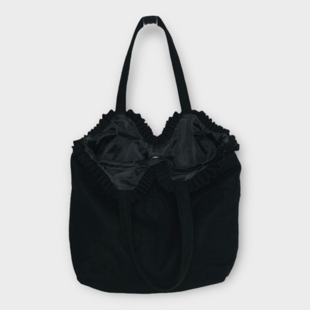 Black Felted Dots Bag