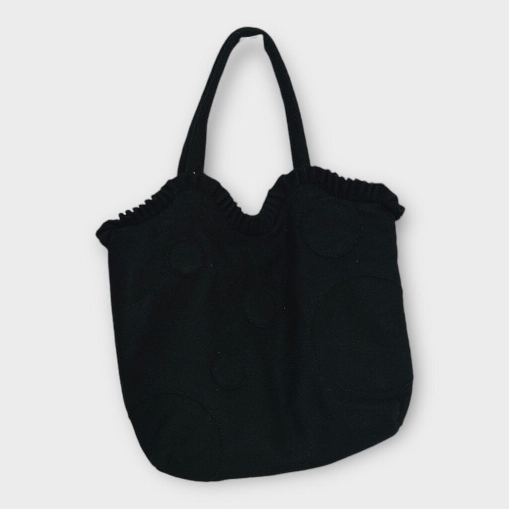 Black Felted Dots Bag