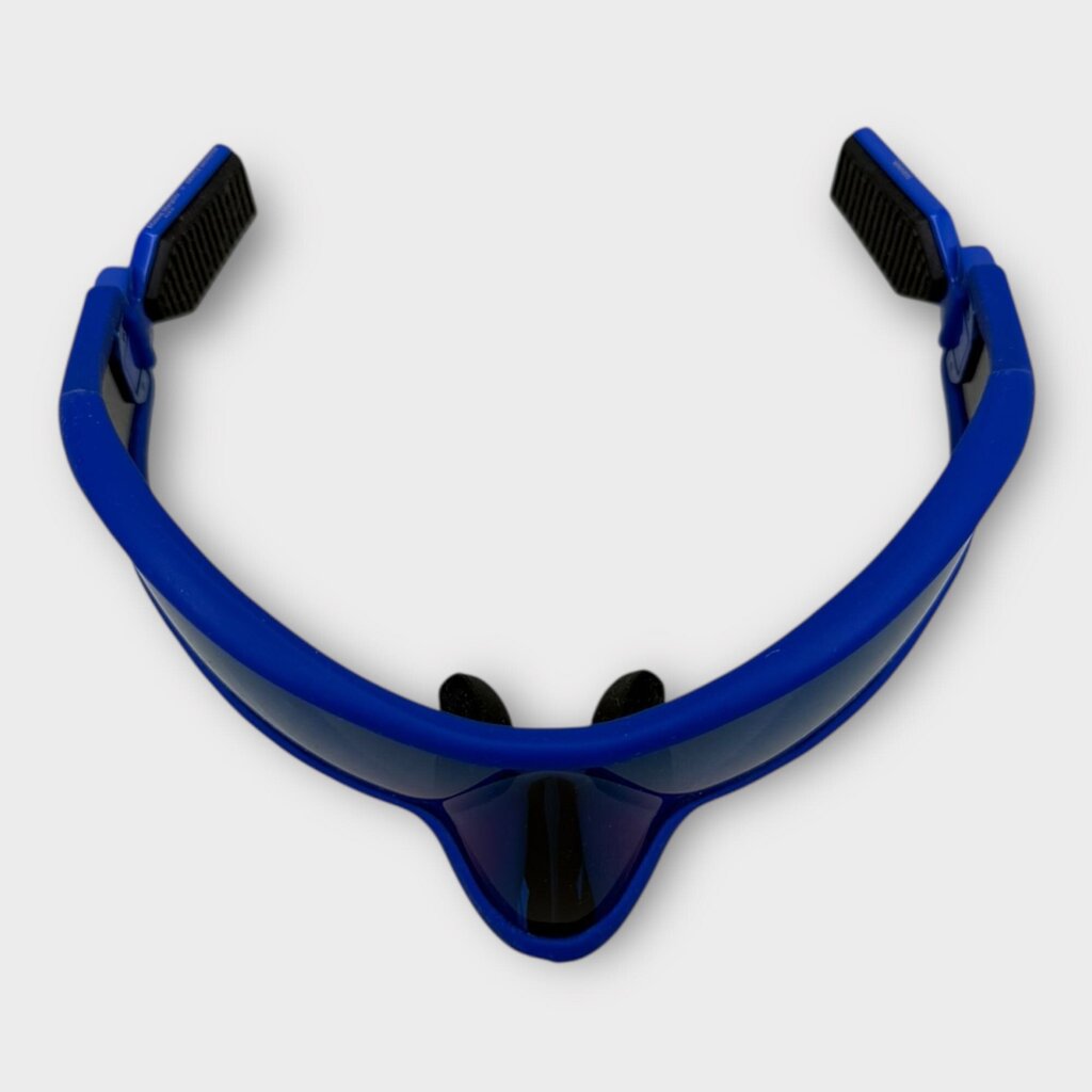 Blue Shield Rubber Frame Sunglasses with Box