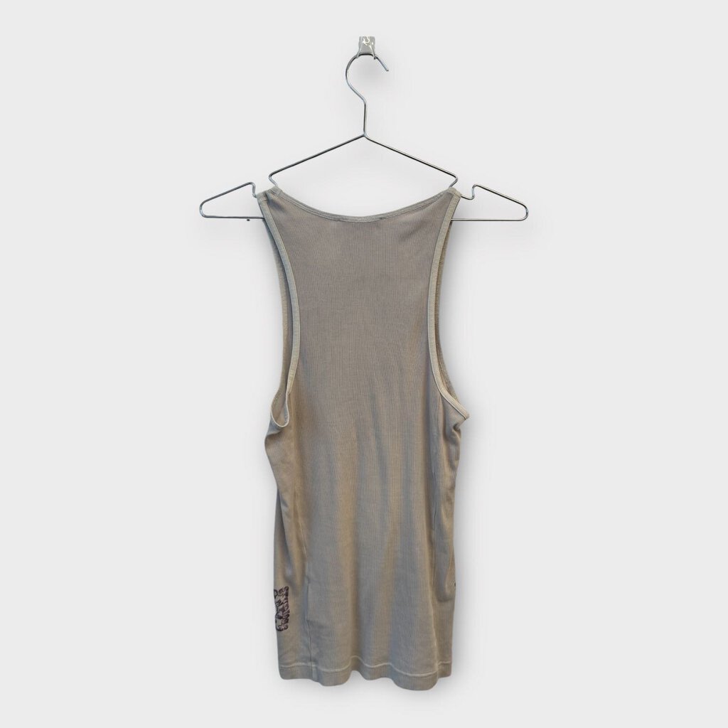 Acne Studios Grey & Purple Screen Print Ribbed Cotton Tank Top