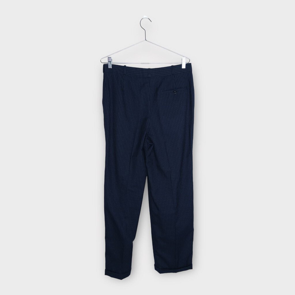 Navy Pinstripe Trousers & Button Up Vest