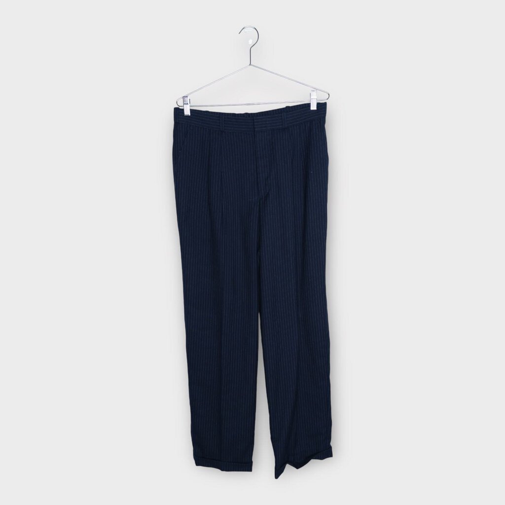 Navy Pinstripe Trousers & Button Up Vest