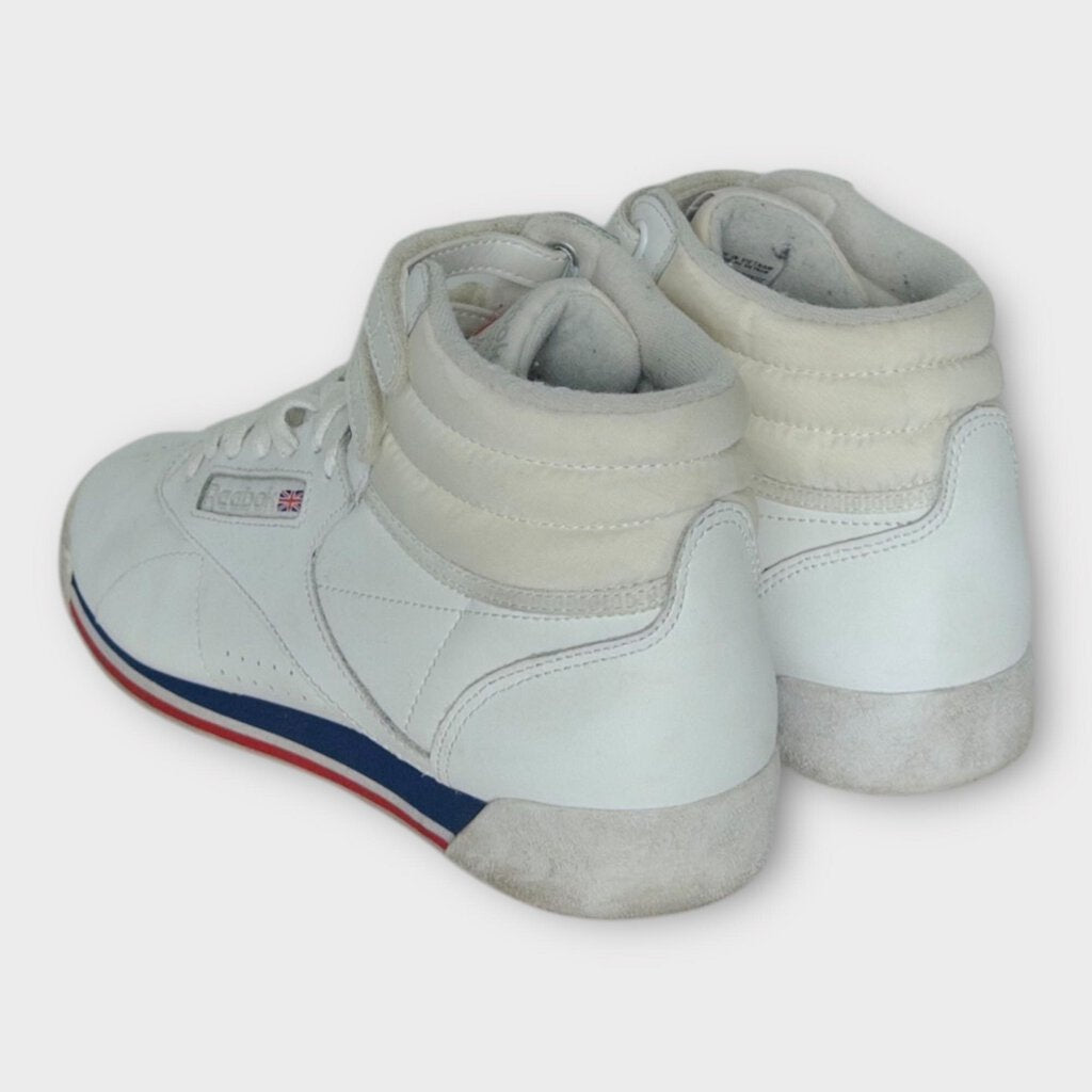 SHOES - SNEAKERS White Leather High Top Aerobic Sneaker