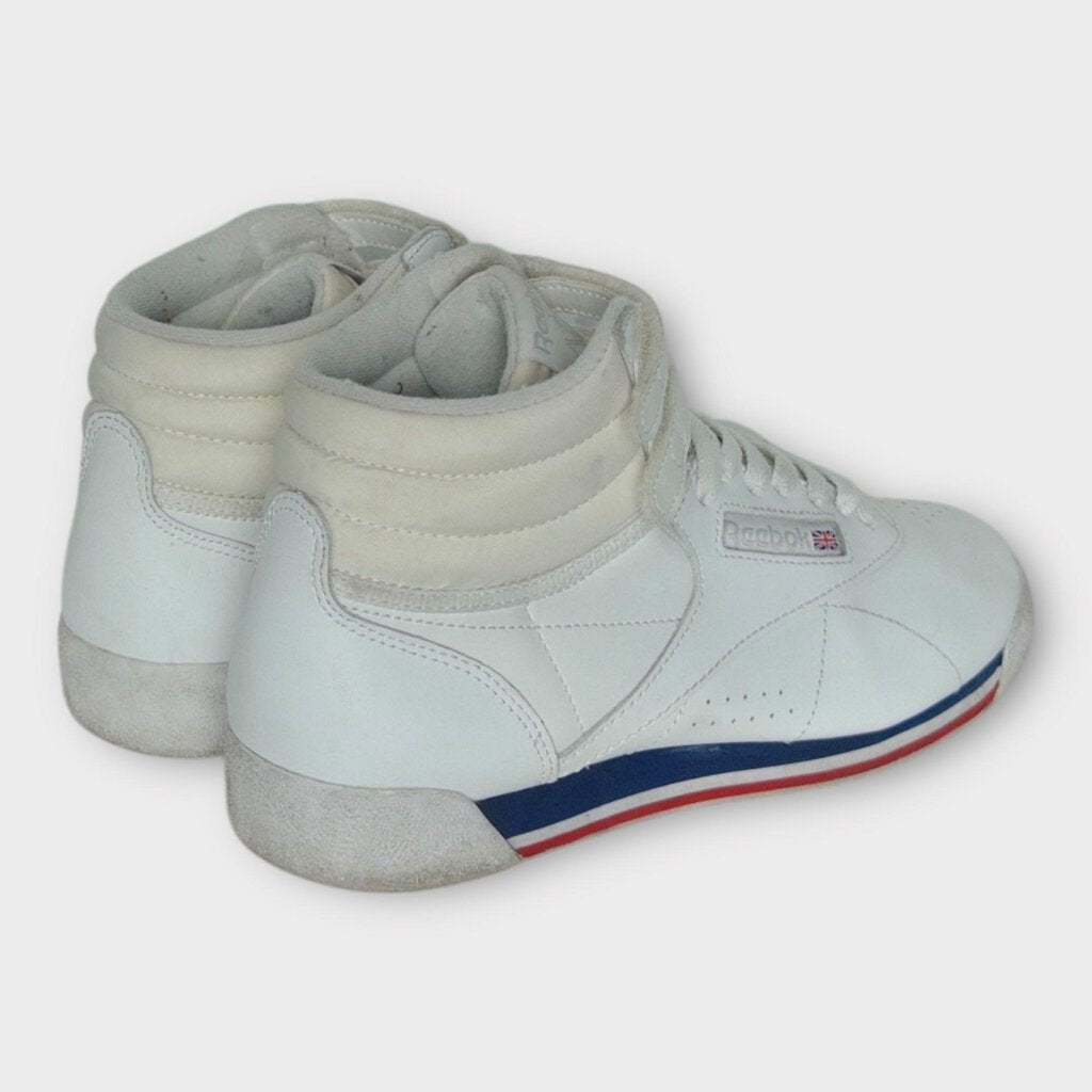 SHOES - SNEAKERS White Leather High Top Aerobic Sneaker
