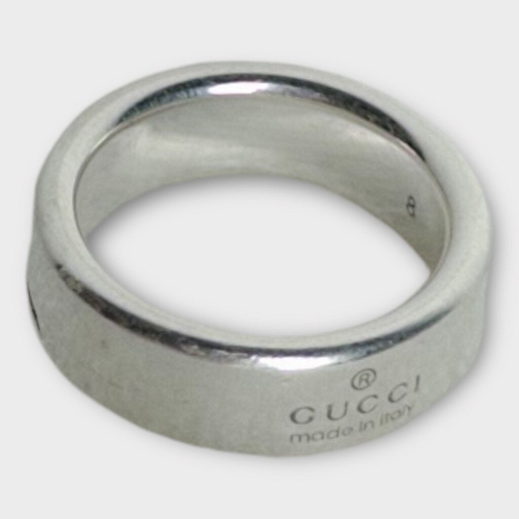 Silver 925 Diagonal Interlocking G Ring