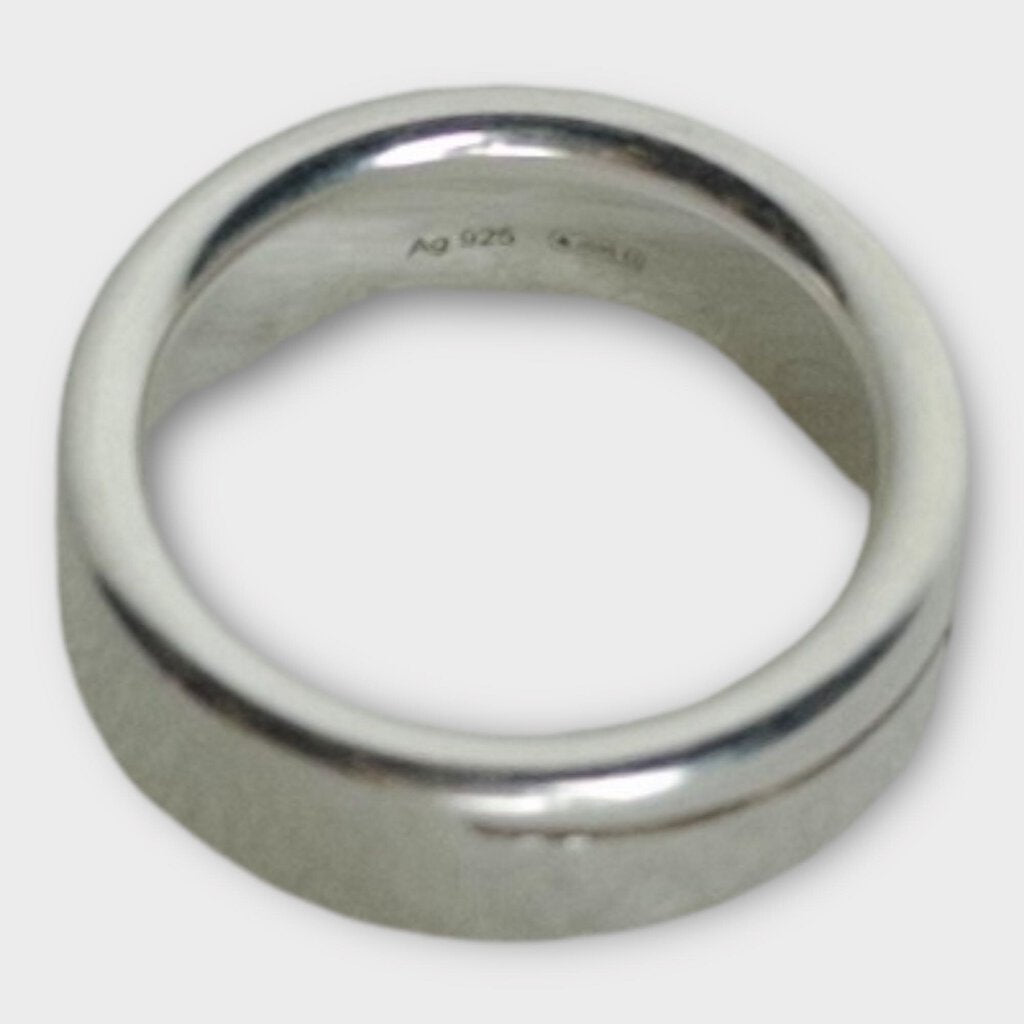 Silver 925 Diagonal Interlocking G Ring