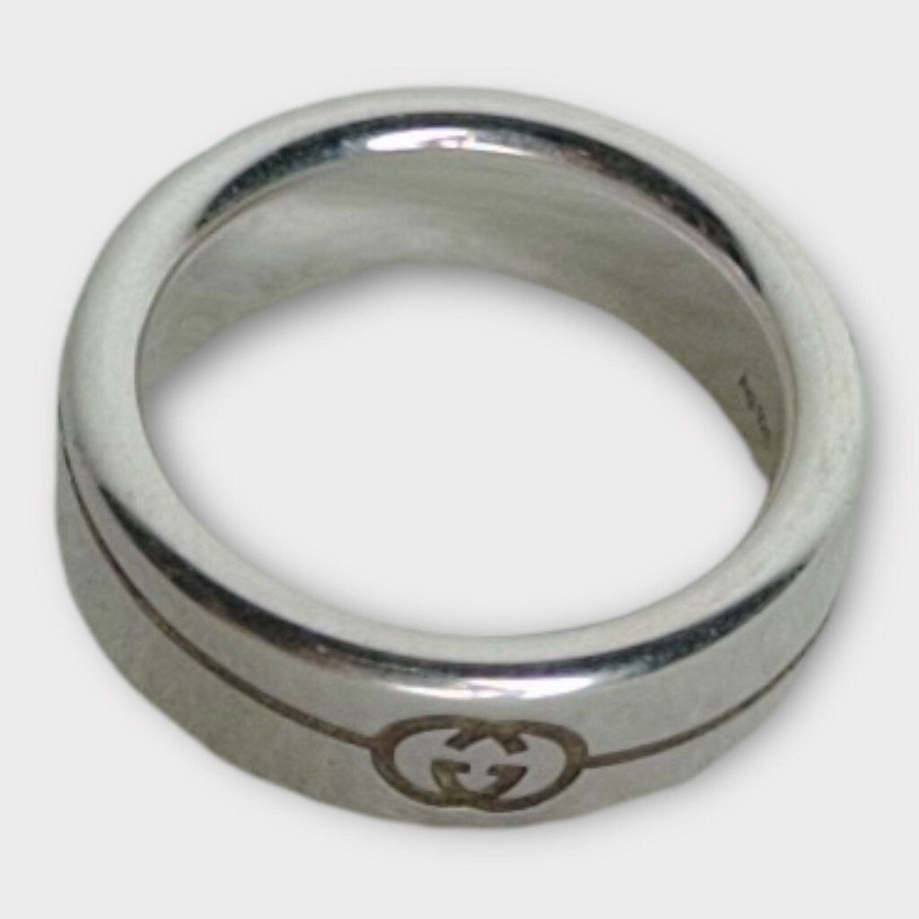 Silver 925 Diagonal Interlocking G Ring
