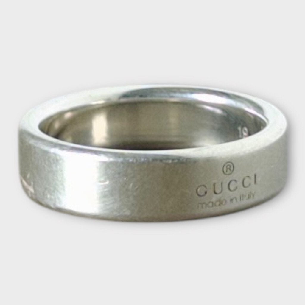 Silver 925 Diagonal Interlocking G Ring