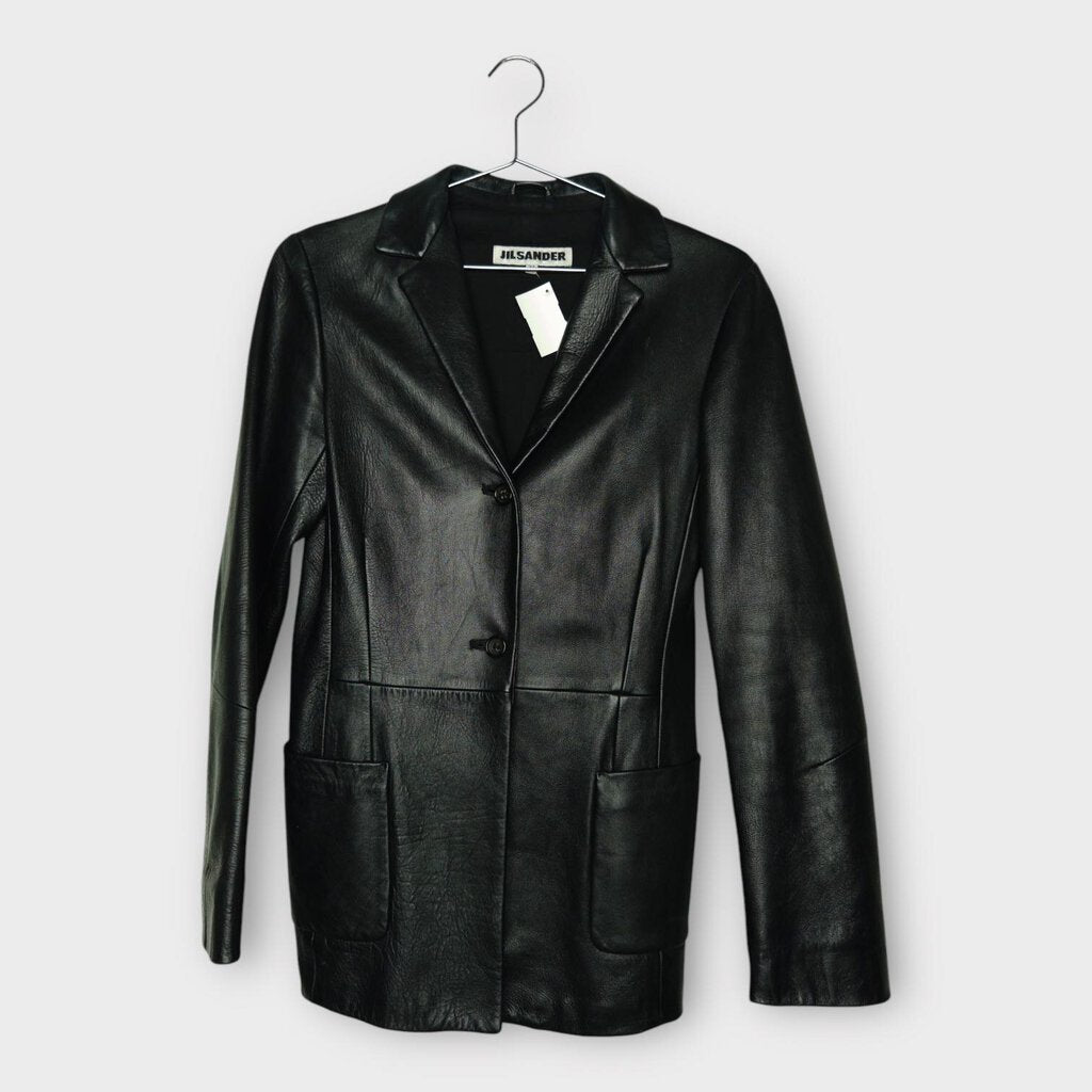 Jil Sander Black Leather Jacket