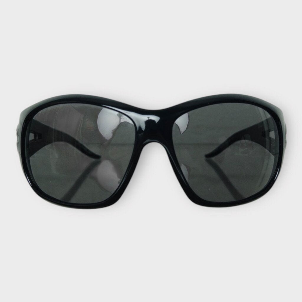 Black Large Frame Logo Sunglasses