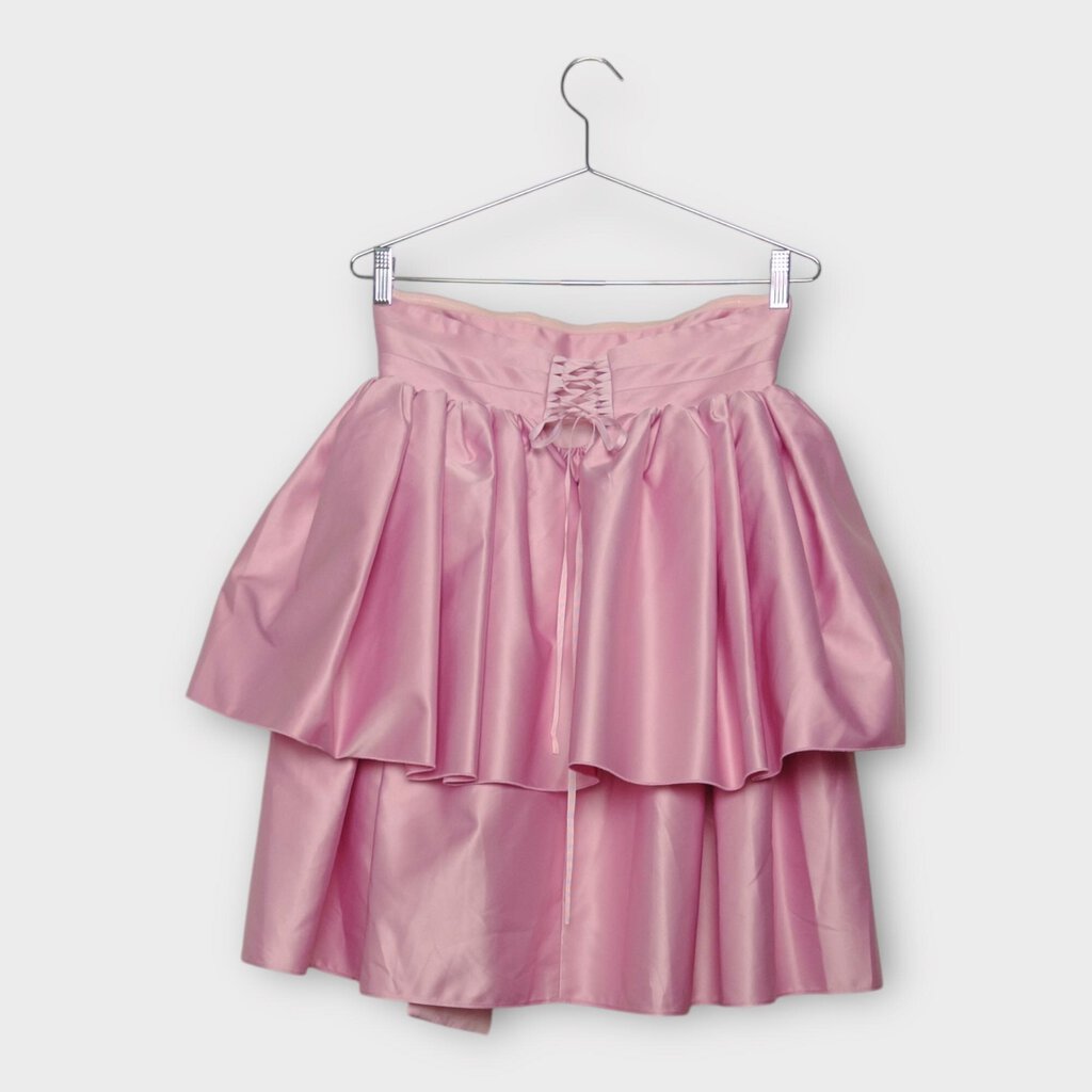Pink Strapless Ruffle Mini Dress
