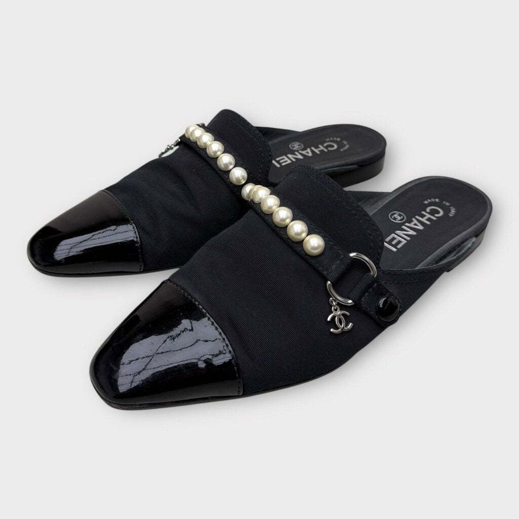 Black Pearl Detail Mules
