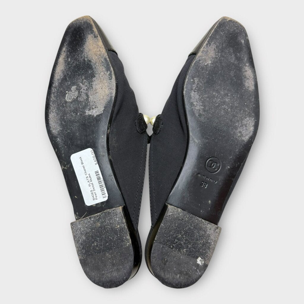 Black Pearl Detail Mules